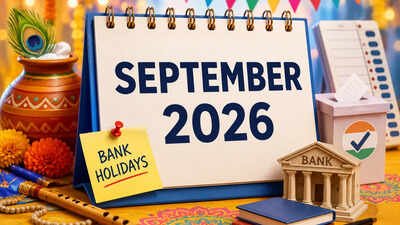 Bank holidays in September 2026 Bank holidays in September 2026: When and where will banks remain closed? Check state-wise list