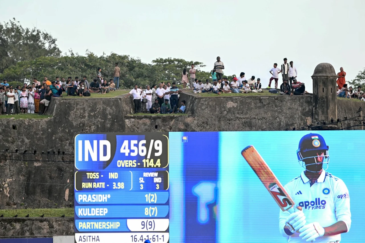 India Reach 460/9 on Day 2 as Devdutt Padikkal Misses Double Century