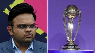 ICC chairperson Jay Shah (left), and Men's ODI World Cup trophy 'Creates uncertainty, disrupts planning': Associate nations take aim at ICC over ODI World Cup format changes