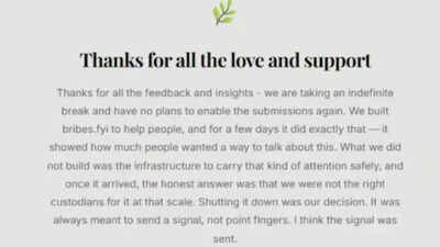 Crowd-funded anti-bribery portal shuts after amassing 2 lakh users in 48 hrs
