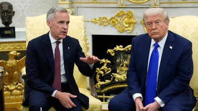 Canada Prime Minister Mark Carney said that they tried negotiating but didn't work out (File photo) 'Unfair': Canada suspends trade talks with US, PM Carney says will match tariffs 'dollar for dollar'