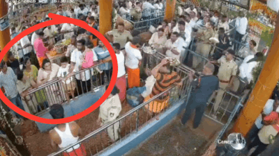 CCTV footage shows an altercation between an MLA's daughter and a police sub-inspector. CCTV shows BJP MLA's daughter slapping cop at Karnataka temple