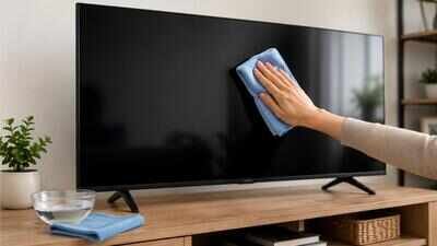 Tips to to clean TV screen safely (AI-generated image) Can I use soapy water to clean TV screen? Here’s what you should know