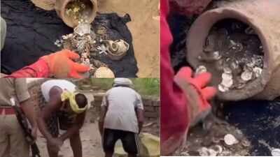 Panic in Amethi as 29 copper spheres emerge from ground during house construction; Archaeology (ASI) team examines suspected ammunition