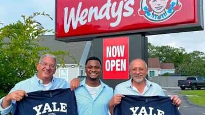 Thalles Winner DeSouza with Terry Smily and Usama El-Sehrawey celebrating his acceptance into Yale From Wendy’s to Yale: Thalles DeSouza survived a shooting, learned English and earned a full scholarship worth over $194,500