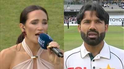 Watch: English singer Laura Wright performs Pakistan's national anthem ahead of 1st Test against England