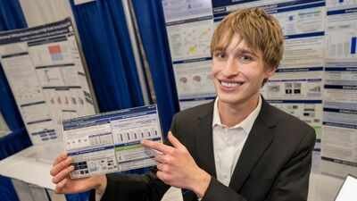 Evan Morris (Image Credit: Society For Science) Minnesota teen Evan Morris built a low-cost system that detected seizure-like activity in worms and triggered ultrasound; recurrence fell 70.1% in his model