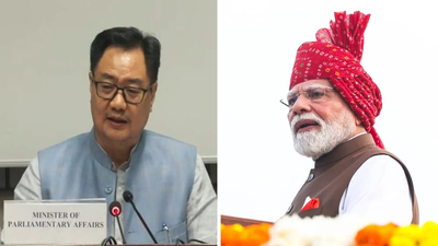 Rijiju said that Prime Minister's remarks were not meant for opposition leaders. 'Didn't call opposition leaders dimagi naxals': Rijiju on PM Modi's I-Day remarks