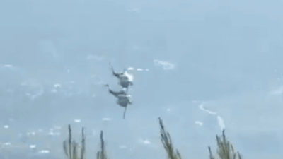 Watch: Firefighting helicopters collide mid-air as Greece battles massive wildfire