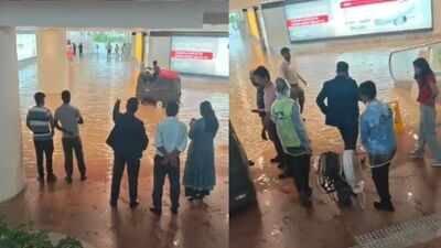 ‘Airport-cum-seaport’: Heavy rain leaves Noida airport waterlogged, sparks online jibes