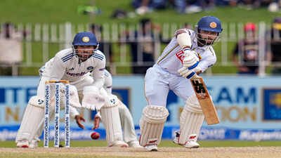 Sri Lanka's Sonal Dinusha on day three of the second Test cricket match between India and Sri Lanka, in Colombo, Sri Lanka. (PTI Photo/Shailendra Bhojak) 2nd Test: India struggle to finish off tail as Sonal Dinusha, Pasindu Sooriyabandara lead Sri Lanka resistance
