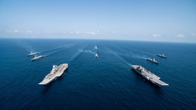 INS Vikrant and INS Vikramaditya, India's two aircraft carriers. (Image credit: Indian Navy) Why India may need a third aircraft carrier as China expands its fleet