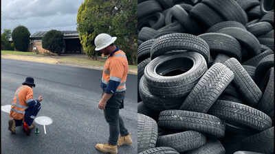 It has been reported that the Sunshine Coast Council used crumb rubber from end-of-life off-the-road (OTR) tyres in asphalt and road-sealing works along Railroad Parade in Glass House Mountains, Spalls Road in Diddillibah and Perlan Street in Nambour. In 2015, Queensland began turning end-of-life tyres into road material; over the next decade 2.4 million tyres were kept out of landfill as crumb rubber was blended into asphalt and road seals