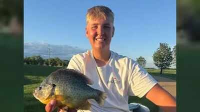 Jack Backman holds the one-pound pumpkinseed that set a new South Dakota state record. (Wired2Fish photo) Jack Backman thought he had caught a crappie while fishing for walleye; certified scales showed the one-pound pumpkinseed had broken South Dakota’s record from 1970