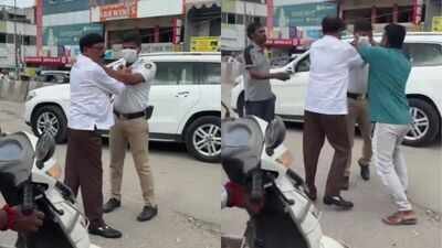 JD(S) leader arrested for assaulting Bengaluru traffic constable on duty - video
