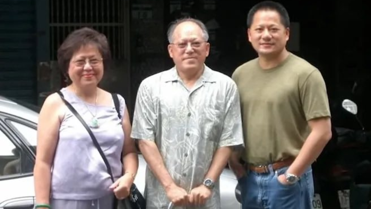 Jensen Huang with his parents.