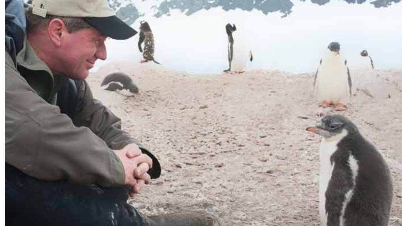 Joel with penguins (Photo Ark)