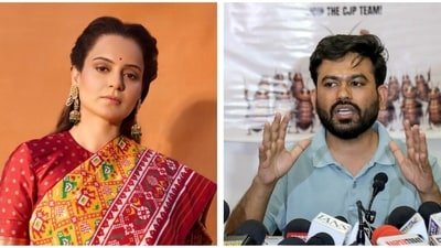 Kangana Ranaut compared her English speaking skills with CJP founder Abhijeet Dipke. Kangana Ranaut compared her English speaking skills with CJP founder Abhijeet Dipke.