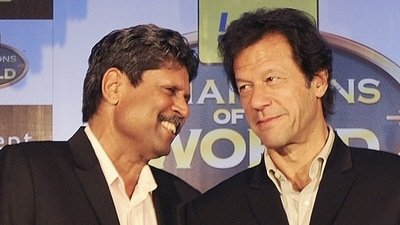 Kapil Dev and Imran Khan from 2011 (AFP) Kapil Dev and Imran Khan from 2011 (AFP)