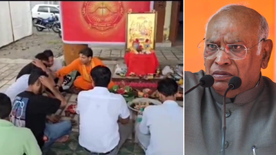 Members of Shri Ram Sena Dharmarth Seva Nyas Sangathan conducted the ritual on Aug 10 ‘Purification’ of Haldwani Ram Lila ground after Kharge rally stirs political row