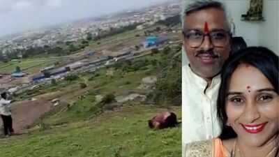 New video shows mother kneeling before son, begging him to step back before Maharashtra hill tragedy