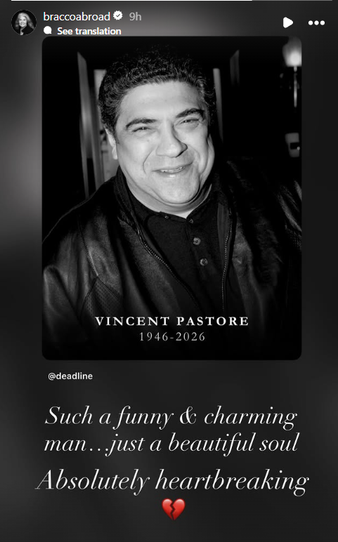 Lorraine Bracco pays emotional tribute to Vincent Pastore