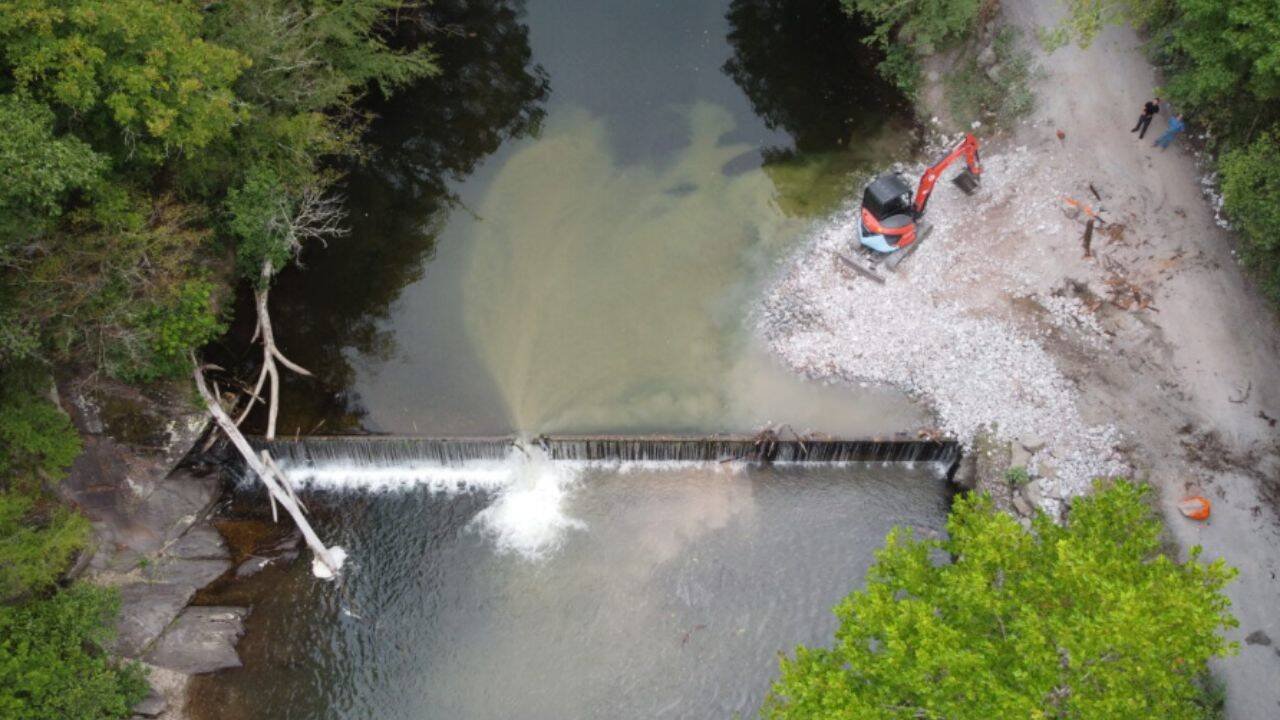 Lower Citico Dam removal, Citico Creek, Tennessee