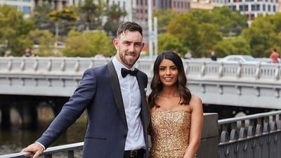 Glenn Maxwell and Vini Raman. (X images) Glenn Maxwell and Vini Raman. (X images)