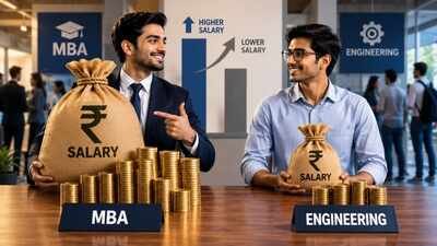 The average annual pay at the top 10 B-schools stood at 27.4 lakh. MBA degree is paying more than engineering: Top 10 B-schools offer Rs 27.4 lakh average, while the salary premium of MBAs over engineering is set to rise from 52% to 59%