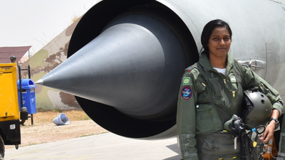 Squadron Leader Kanth in front of a MiG-21 in 2019. (Image credit: IAF) <b>India gets its first woman 'Top Gun': Bhawana Kanth scripts IAF history</b>