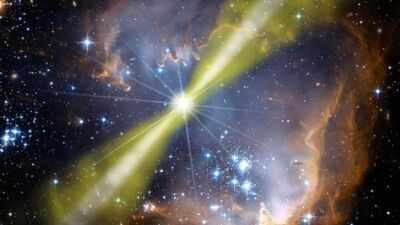 Artist’s concept of a close-up naked-eye view of a GRB. Credit: NASA In 1967, US satellites hunting secret nuclear tests detected a flash from deep space; the accidental signal became the first observed gamma-ray burst