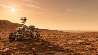 Image AI generated Nasa Perseverance rover finds Mars can have spring-like ground temperatures while the air above remains near freezing