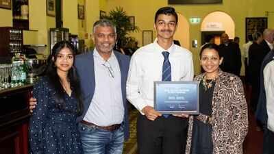 Australian U-19 all-rounder Neel Patel with his family. (Photo Courtesy: Cricket NSW) Australia U-19’s Neel Patel ready to embrace India challenge: 'The wickets will be quite different' | Exclusive