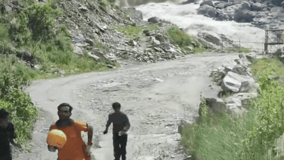 'OMG, OMG!' Villagers run for life as flash flood chases them after swallowing bridge - watch video