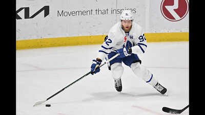 Toronto Marlies right wing Alex Nylander (92) celebrates his goal during game two of the AHL Calder Cup Finals between the Toronto Marlies and the Chicago Wolves on June 14, 2026, at the Allstate Arena in Rosemont, IL. (Photo by Patrick Gorski/Icon Sportswire via Getty Images) Why is Alex Nylander joining Calgary Flames after finding limited NHL opportunities with Toronto Maple Leafs