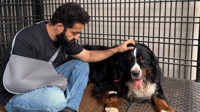 Jr NTR with Bagheera. Jr NTR with Bagheera.