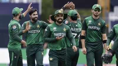 Pakistan's Mohammad Amir, second left, celebrates with teammates after the dismissal (File photo) Explained: How Pakistan pacer's British citizenship puts PSL 2027 contract in limbo