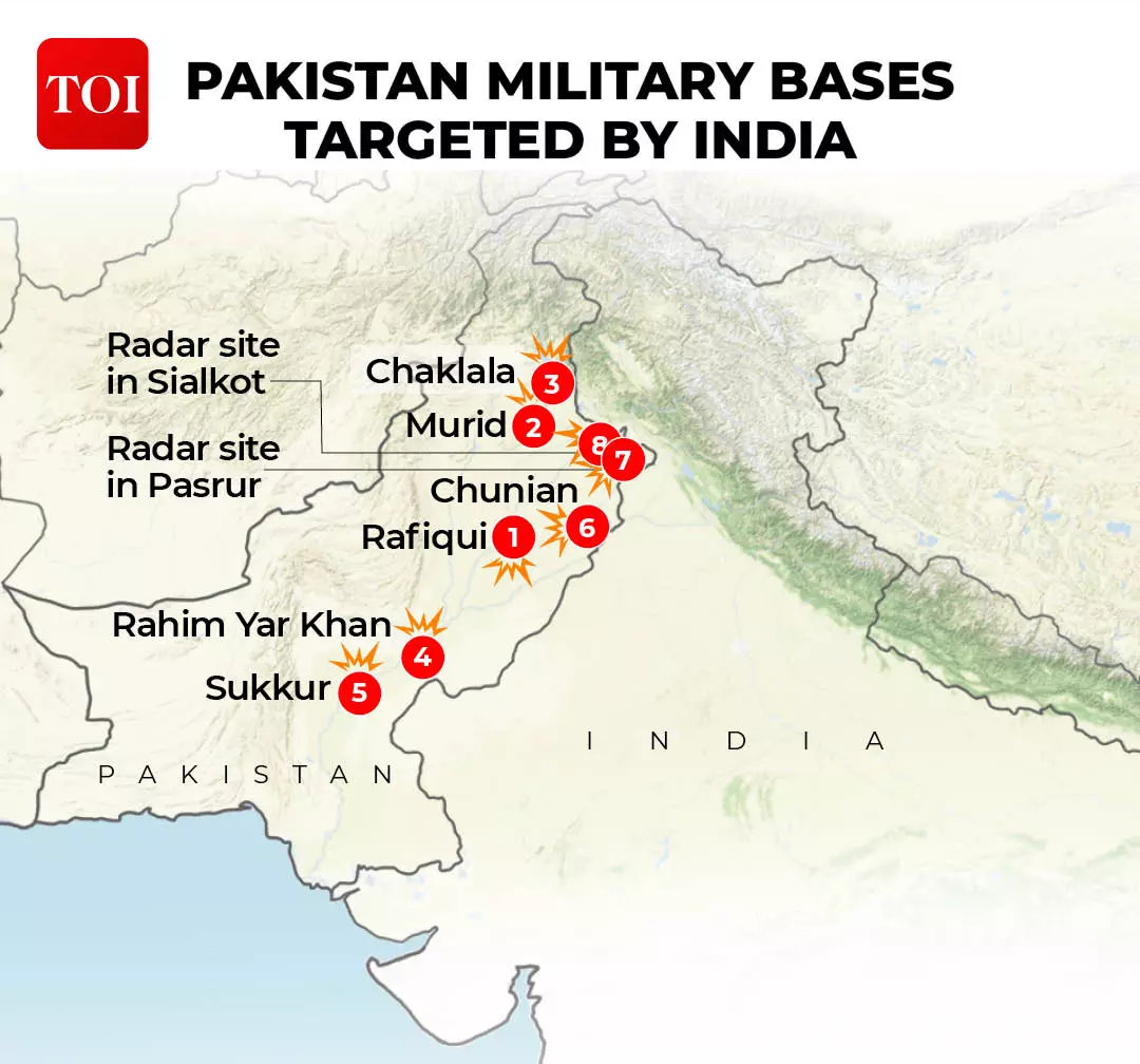 Pak's military bases targeted during Op Sindoor