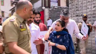 Police have alleged that she bit the forearm of an officer during the protest, causing an injury Iltija faces FIR, questioning over 'assault' on cop, accuses police of manhandling; Omar calls it 'fixed match'