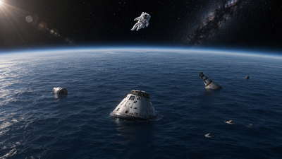Image AI generated Point <i></i>Nemo is so remote that astronauts can be closer than people on Earth, yet its surrounding waters are a cemetery for spacecraft