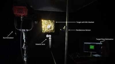 Aule On-screen setup running multibody dynamics simulations and tracking system capturing hardware test data for position and velocity for correlation 'Power Banks' for satellites? Bengaluru Company builds tech to keep ageing spacecraft alive