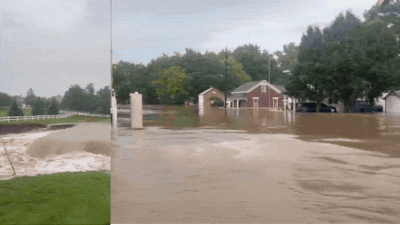 Murky floodwaters swallowed streets and surrounded homes in Indiana, US Indiana floods kill at least 6 as severe storms trigger record river levels