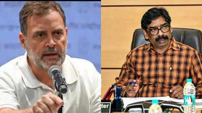 Rahul wrote a letter backing the students on protests and urged him to meet the students. (File photos) 'We owe them our solidarity': Rahul Gandhi writes to ally Hemant Soren over Jharkhand student protests