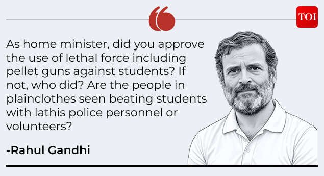 Rahul on police crackdown