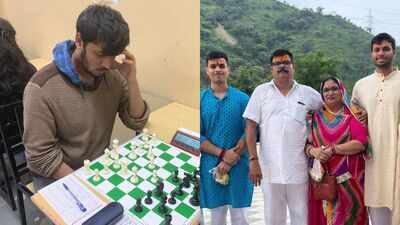 Rajasthan's first AGM Chandrajeet Singh Rajawat with his family (Special Arrangements) Gave up IIT, left home, slept on roads: How Rajasthan's first AGM put Udaipur on global chess map