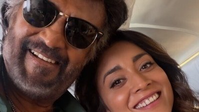 Rajinikanth with Shriya Rajinikanth with Shriya