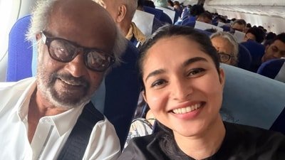 Rajinikanth was all smiles in the picture with Kayadu Lohar.