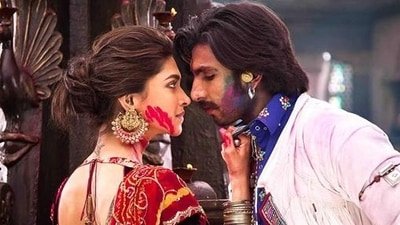 Deepika Padukone with Ranveer Singh in Goliyon Ki Raasleela Ram-Leela. Deepika Padukone with Ranveer Singh in Goliyon Ki Raasleela Ram-Leela.