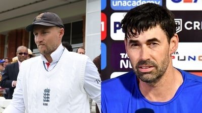 Joe Root and Stephen Fleming will be seen as the captain and head coach of the England Test team. (X images) Joe Root and Stephen Fleming will be seen as the captain and head coach of the England Test team. (X images)