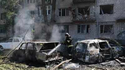 Russian attacks killed six people and wounded 20 in Ukraine Russian missile, air bomb strikes kill 6 in Ukraine; fires reported in Kyiv
